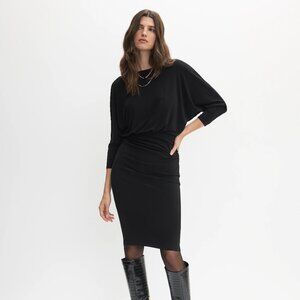 Black Dolman Sleeve Dress